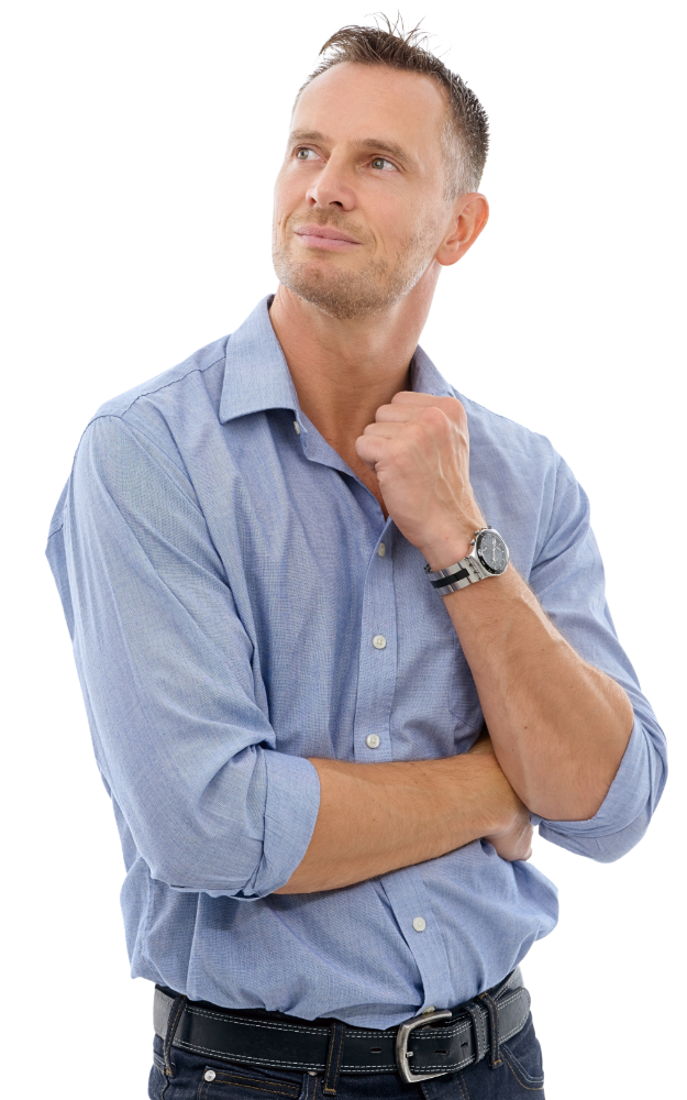 Man thinking about getting home infusion.