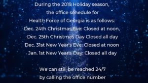 Holiday Hours - Health Force of GA