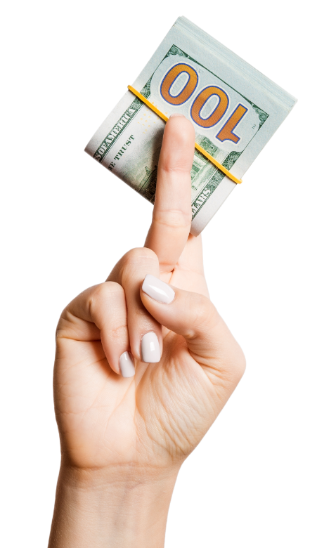 Money in the hand