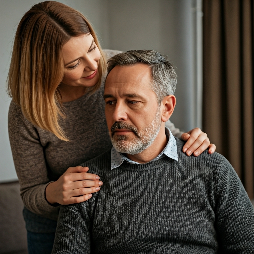 Disabled man with wife on ICWP