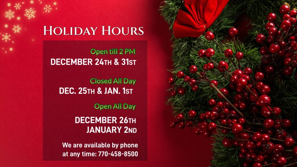 Health Force of Georgia Holiday Hours