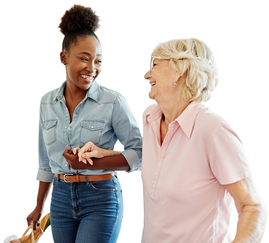 Health Force of Georgia caregiver assisting a senior woman